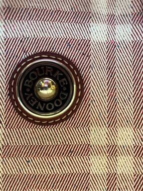 Dooney & Bourke Red and Cream Herringbone Snap Detail